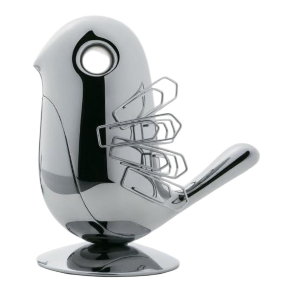 Chip Alessi Magnetic Paper Clip Holder Design Rodrigo Torres Chrome Plated Zamak - Picture 4 of 9